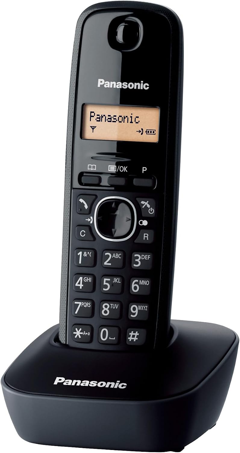 Detalle de Panasonic KX-TG1611SPH: teléfono fijo inalámbrico DECT con LCD, identificador de llamadas y agenda de 50