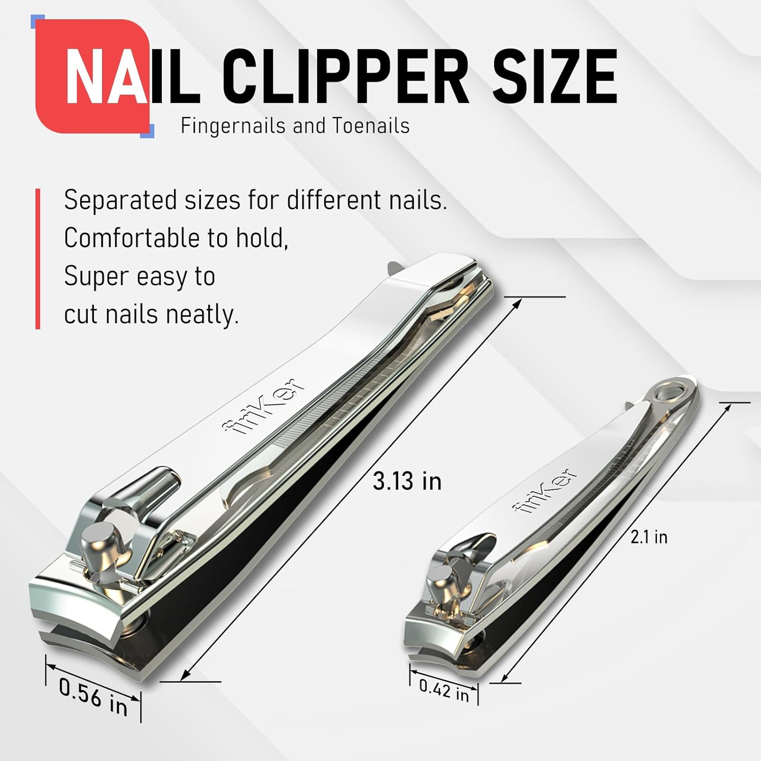 Detalle de firiKer Nail Clipper Set (Stainless Steel) with Integrated Nail File