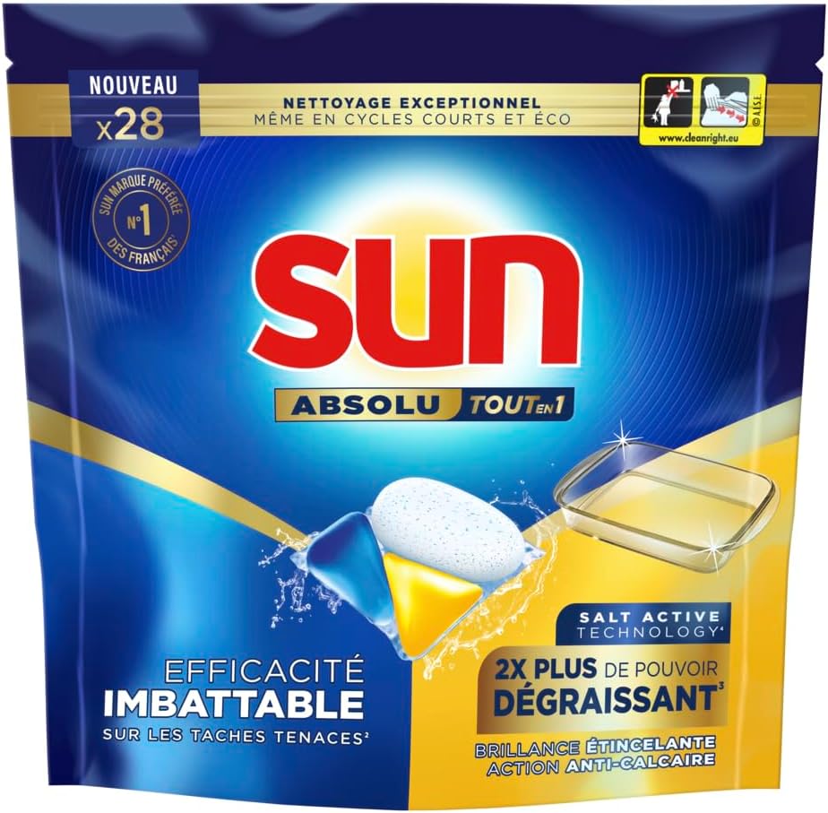 Thumbnail 1 de Sun Pastilles Lave-Vaisselle Absolu Tout-en-1