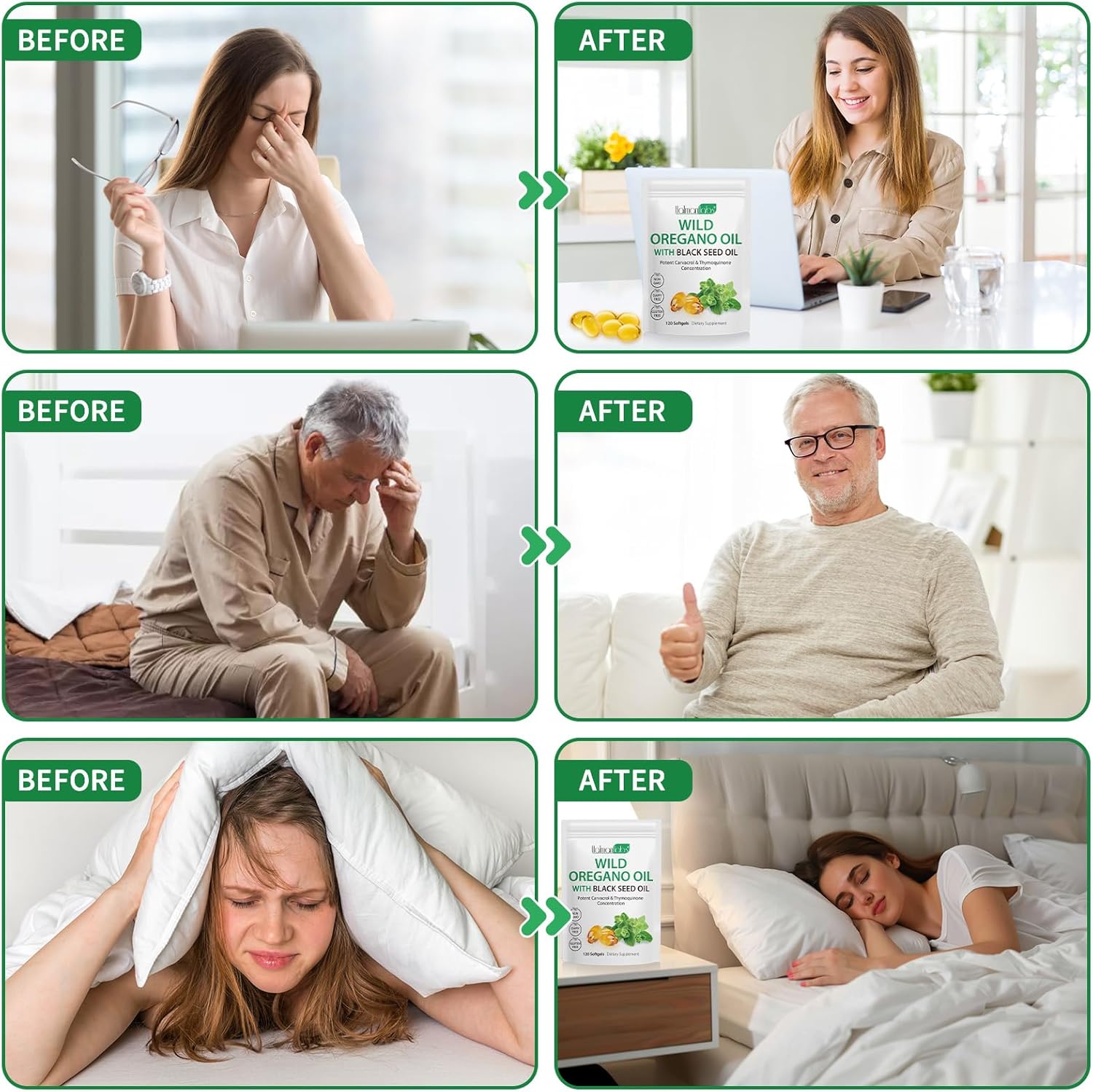 Thumbnail 4 de Capsules d'Huile D'Origan 2 en 1 avec huile de nigelle – 120 gélules végétaliennes