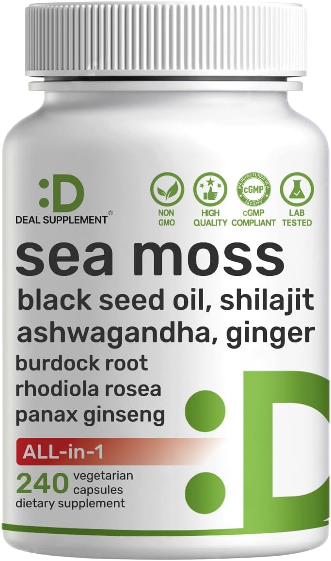 Detalle de DEAL Irish Sea Moss Supplement, 240 Capsules