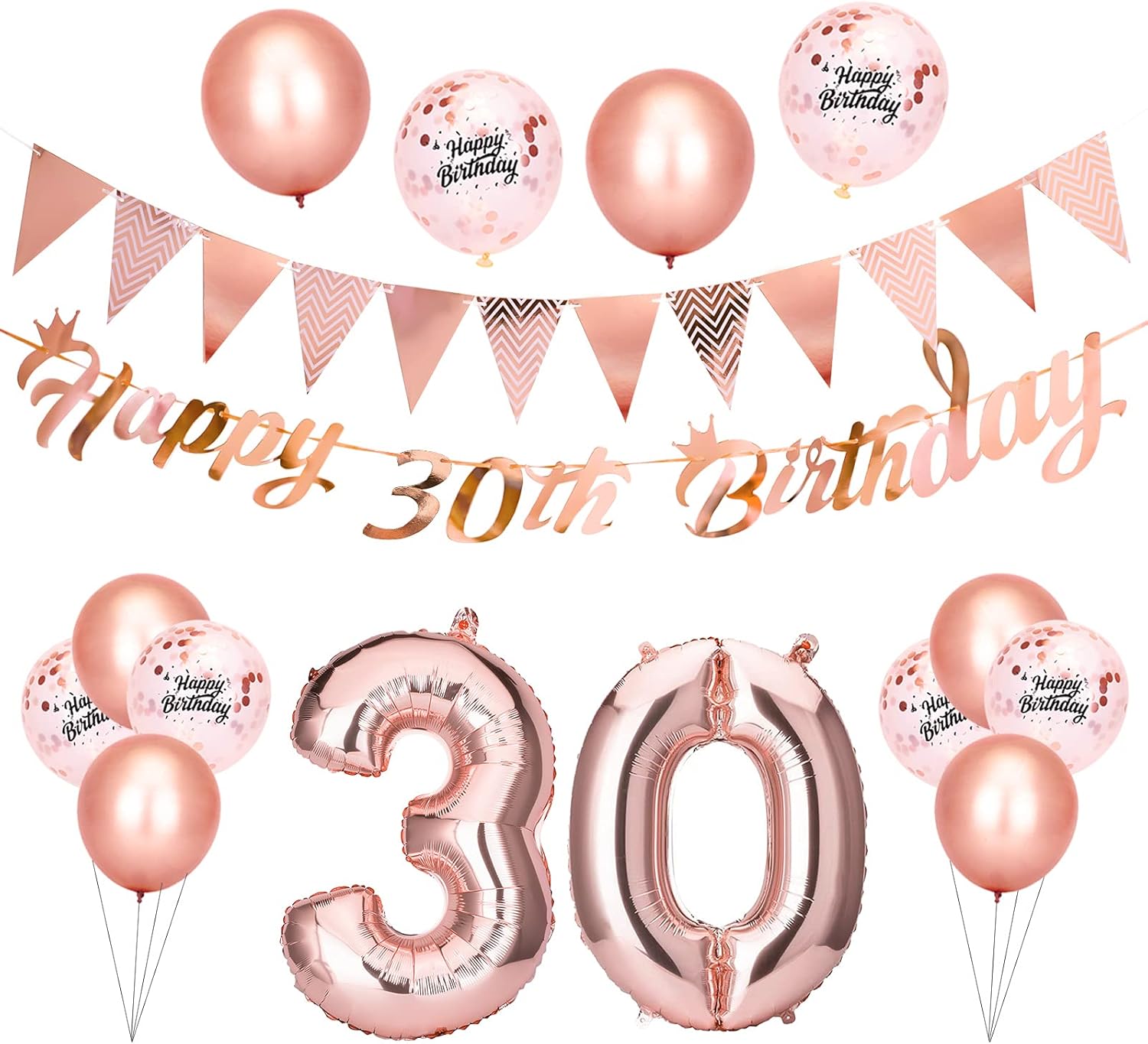 Beainfir 30th Birthday Decorations Set 🎉