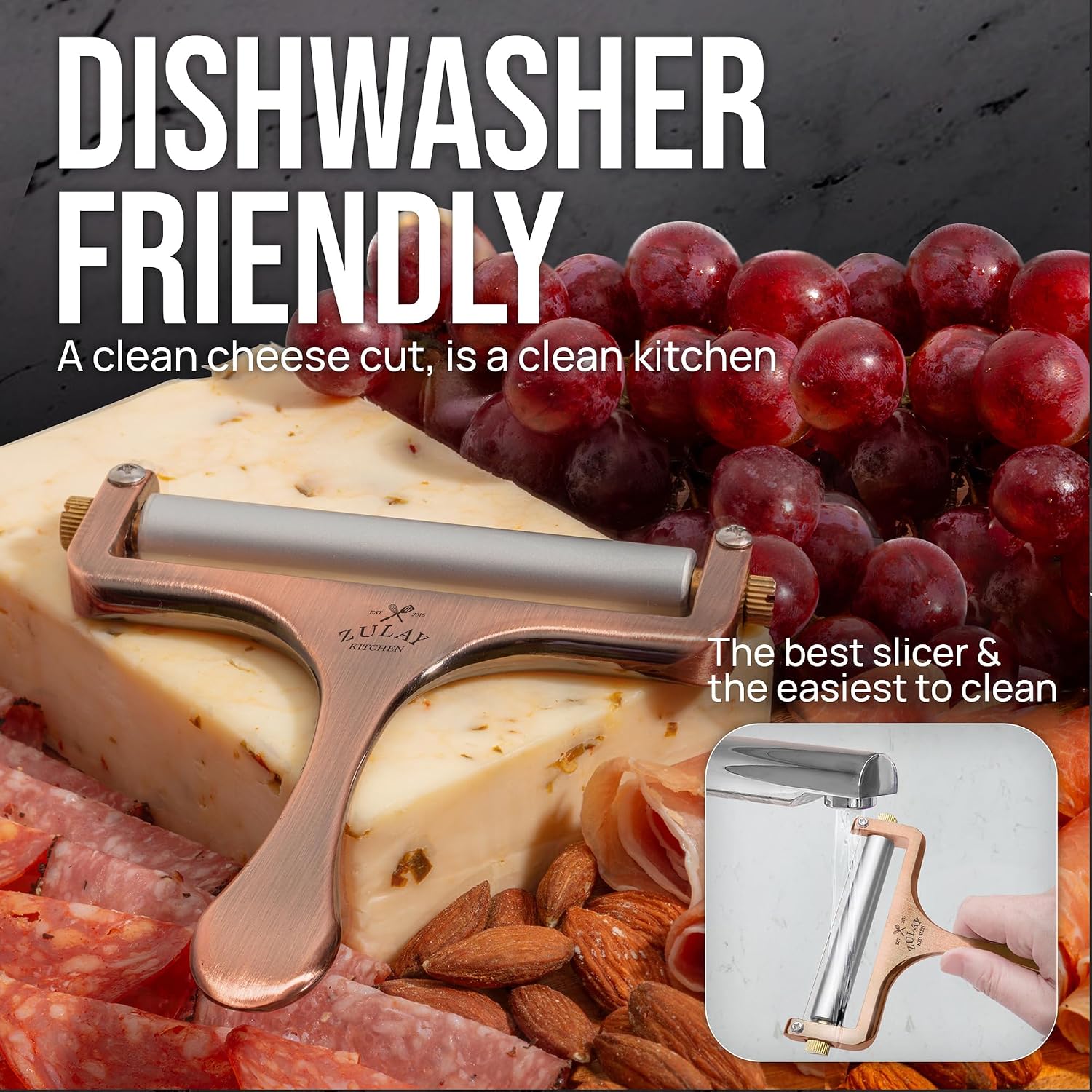 Detalle 2 de Zulay wire cheese slicer with 304 stainless steel wire