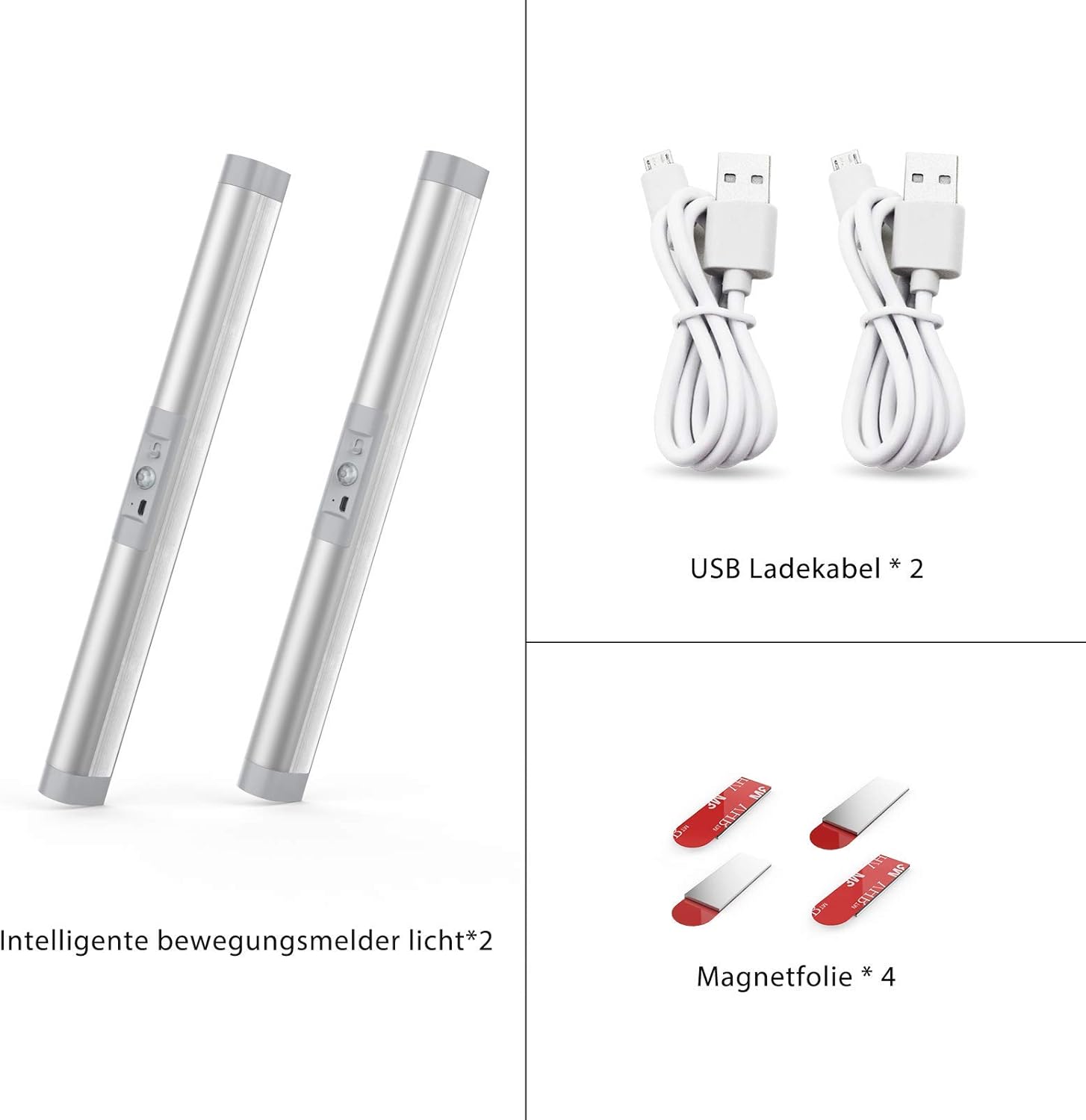 Thumbnail 6 de SIBI LIGHTING SIBI LED Licht mit Bewegungsmelder (USB, 4000 K) – 2er-Set für Schrank, Flur & Treppe