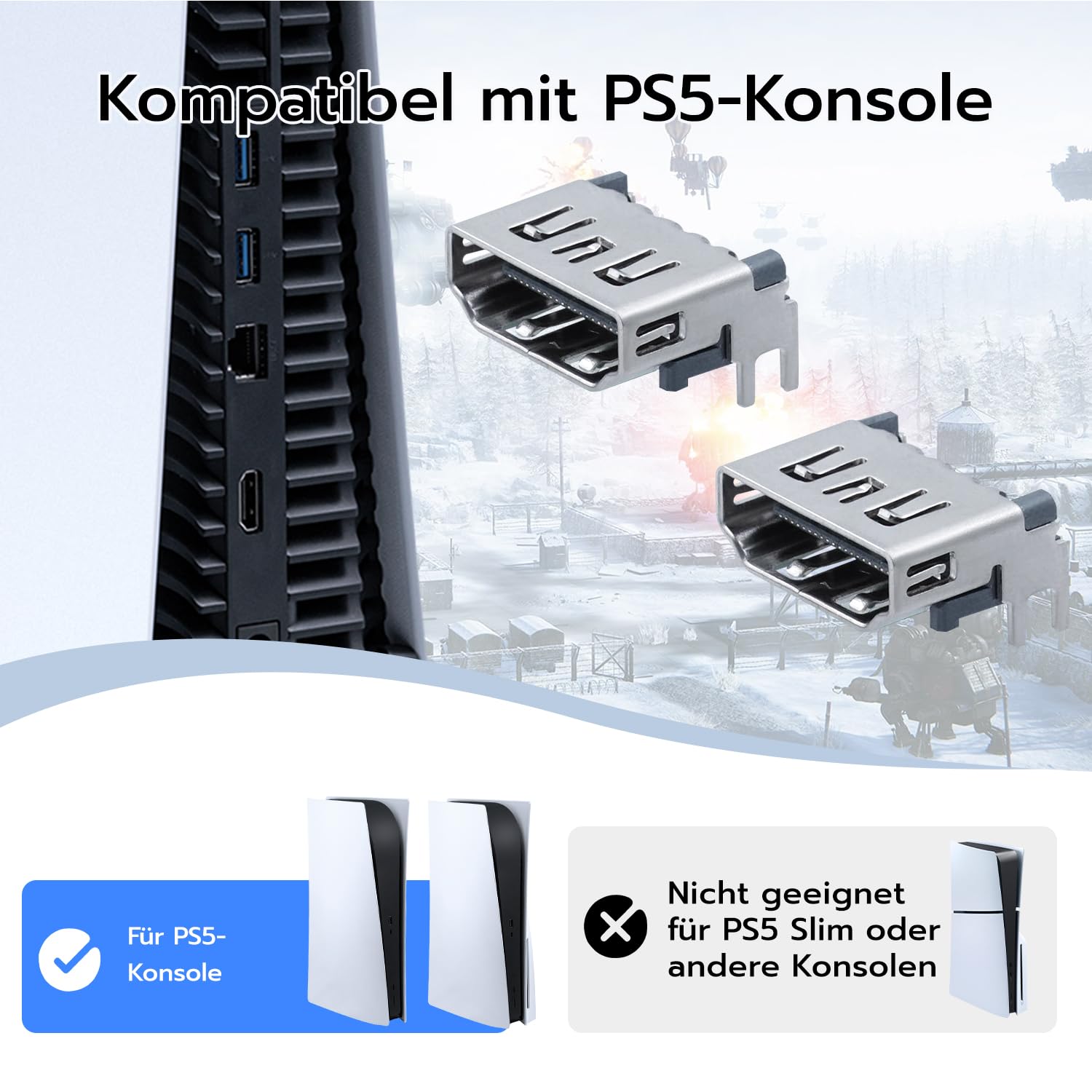 Detalle 2 de HDMI-Port Reparatur-Set für PS5 5-Zoll