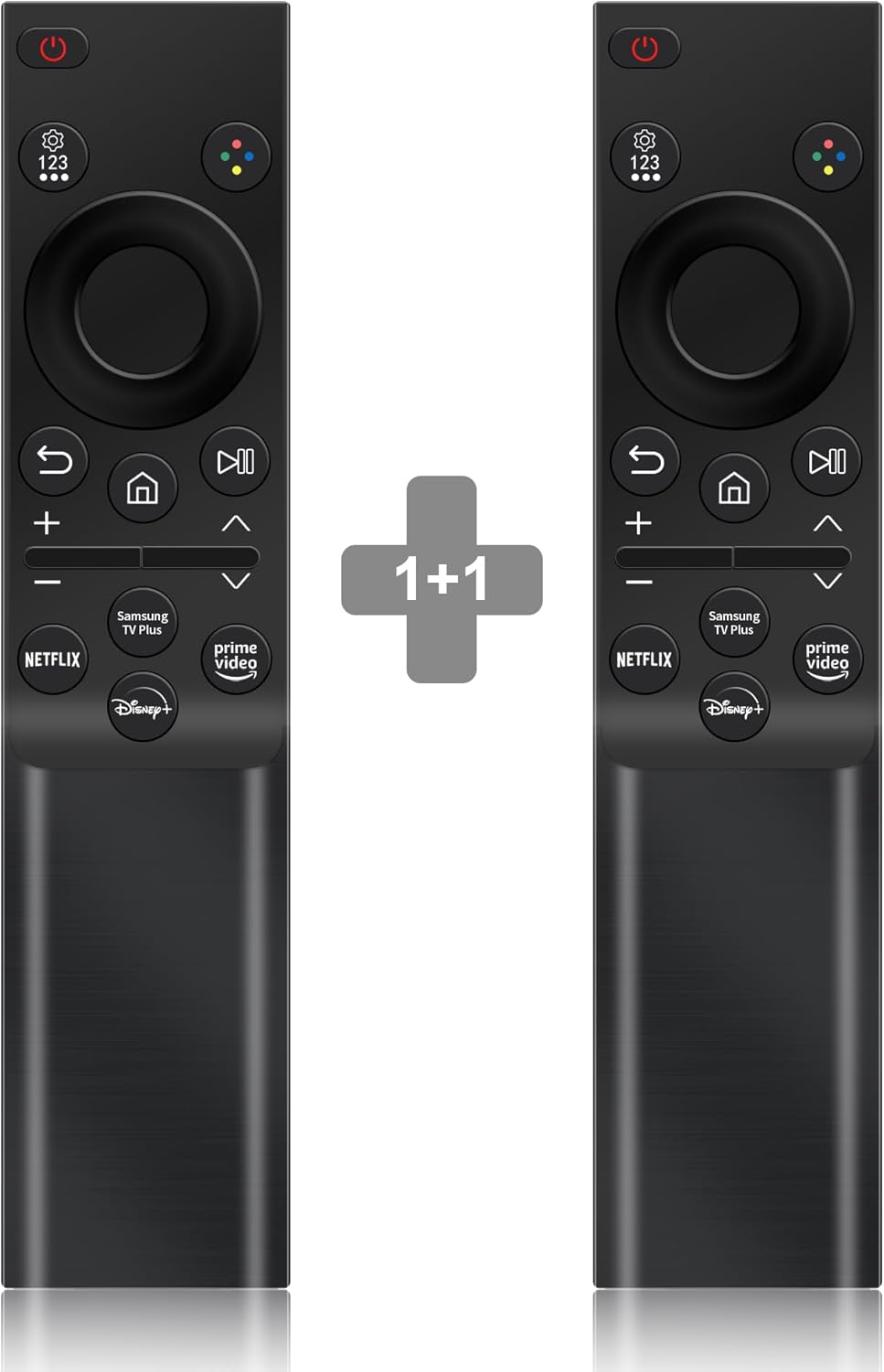 Detalle de Universal Remote Control (Pack of 2) Replacement for Samsung Smart TVs – IR Remote with Netflix, Prime Video, Disney+ and Samsung TV Plus Buttons
