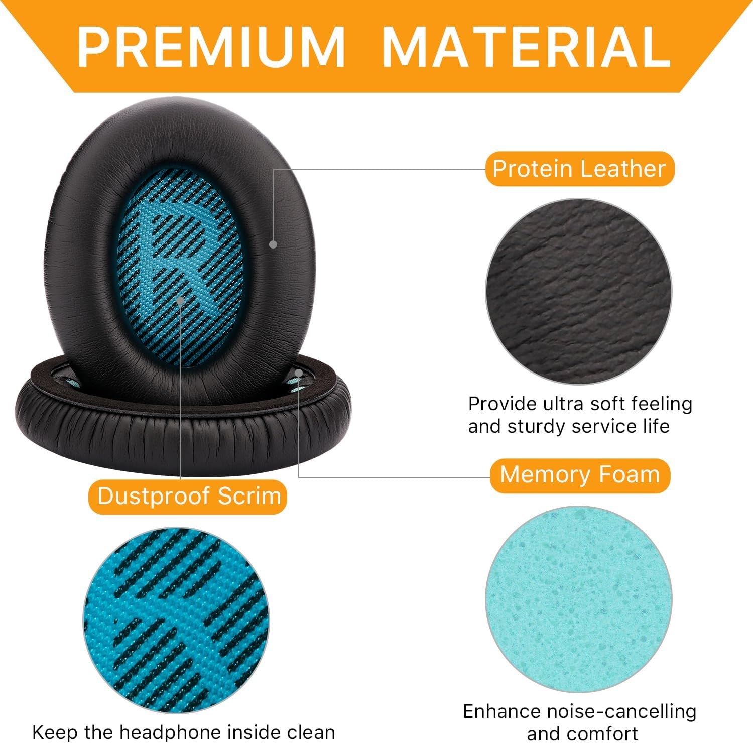 Thumbnail 2 de YOCOWOCO QC35 replacement ear pads for Bose