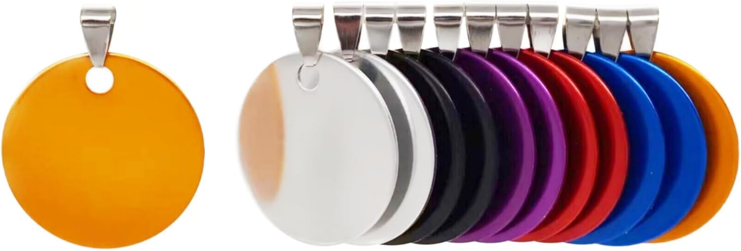 Thumbnail 6 de NanTun round aluminium blank dog tags (DIY engraved) – 30 pack