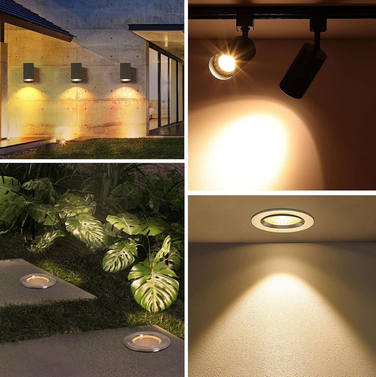 Detalle de Caldarax 8er Set MR16 GU5.3 35W Halogenstrahler 12V dimmbar, 2700K warmweiß (400 lm, 36°)