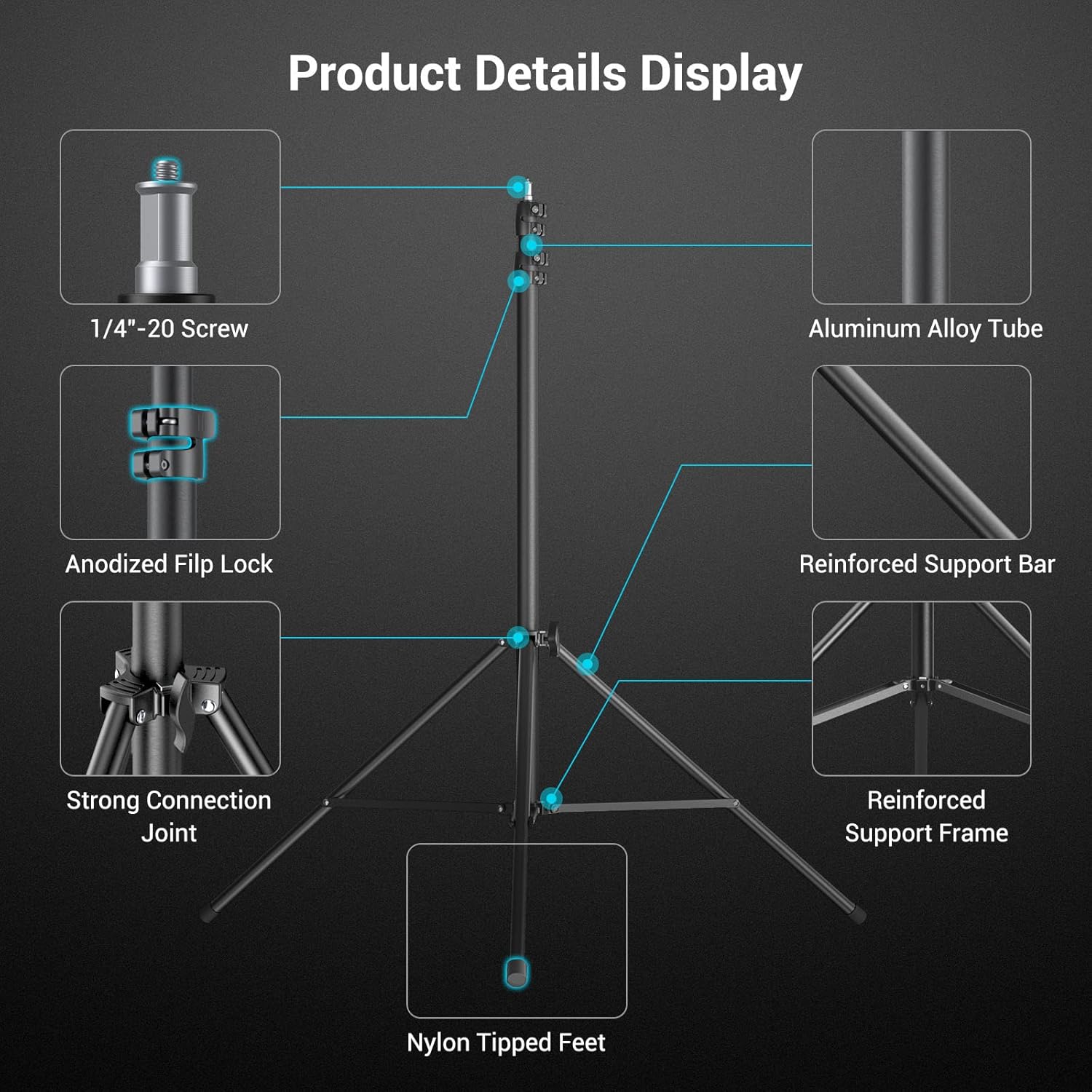 Thumbnail 4 de SMALLRIG RA-S280A Light Stand 280 cm