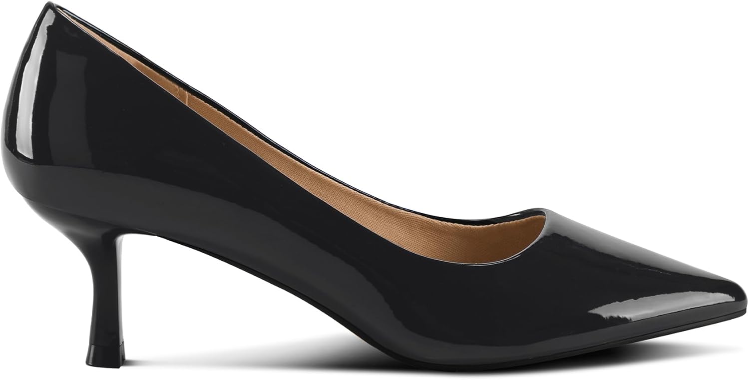 Thumbnail 3 de mysoft Kitten Heels for Women Low Heel Pumps (2 Inch) Closed Toe Wedding Dress Shoes