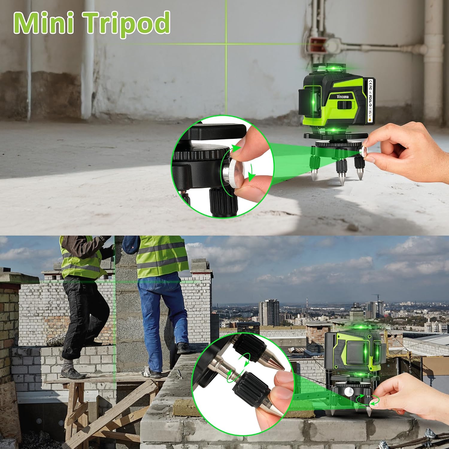 Thumbnail 6 de Vincona Kreuzlinienlaser Grün 4 x 360°