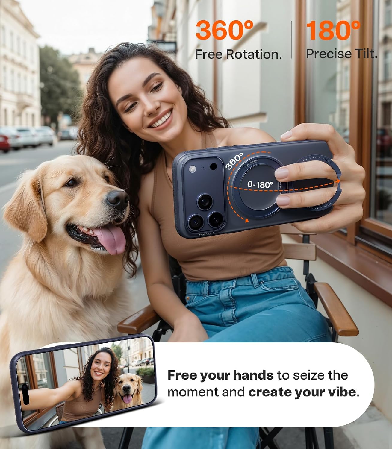 Thumbnail 5 de TORRAS iPhone 17 Pro Case 360° Magnetic Stand, 4X