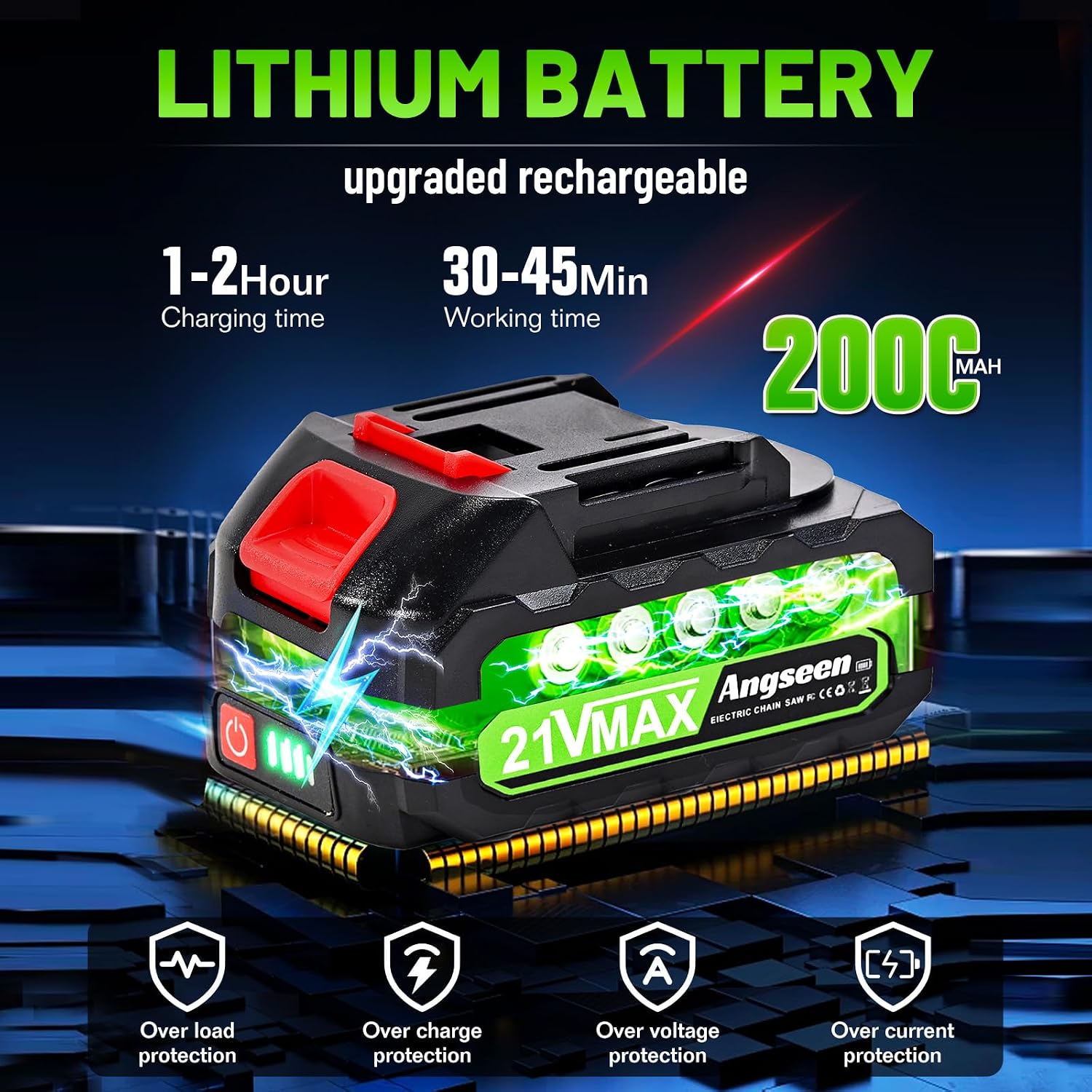 Thumbnail 3 de Mini Chainsaw 6 Inch 850W Cordless