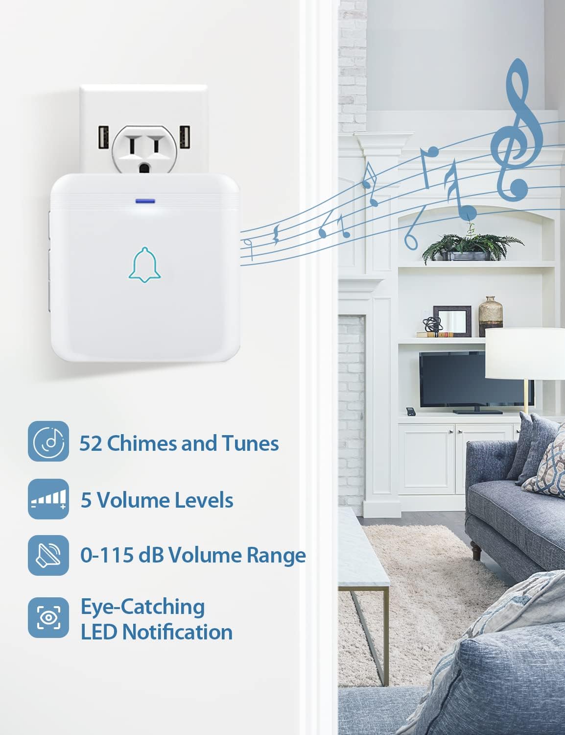Detalle 2 de AVANTEK Wireless Doorbell D-3W