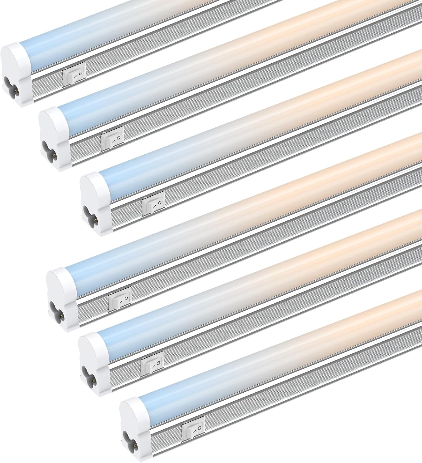 Detalle de JESLED SWT80018B3060AA8 T5 LED Shop Light, 2 ft, 10W, 3 CCT, 6-Pack