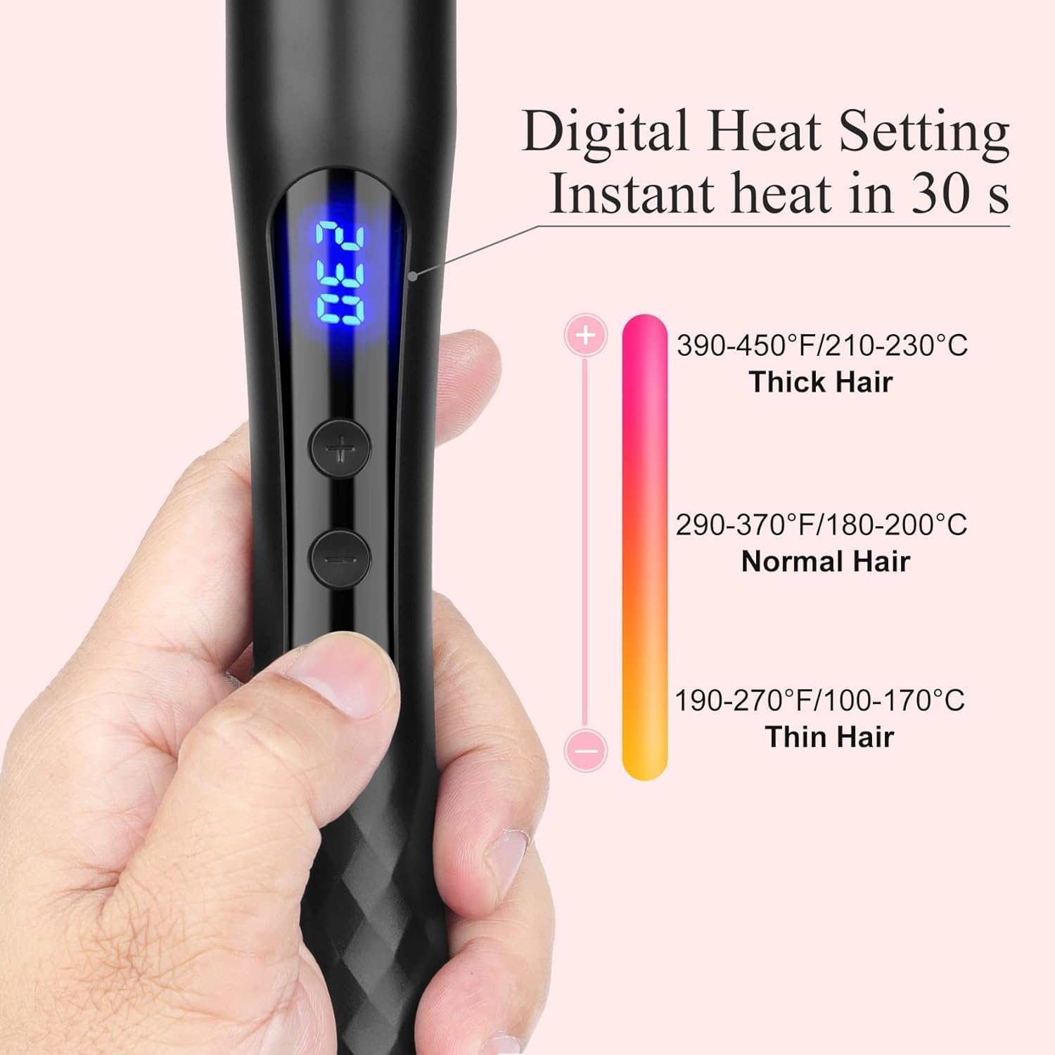 Thumbnail 2 de 25mm Ceramic Curling Wand with Adjustable Temp 🎀