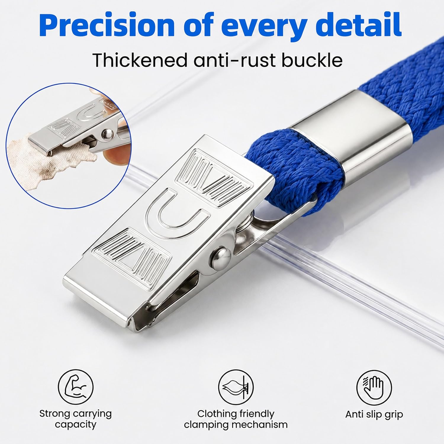 Thumbnail 4 de LOCONHA 12341 ID Badge Lanyard Set with Clear Holders and Zipper Closures