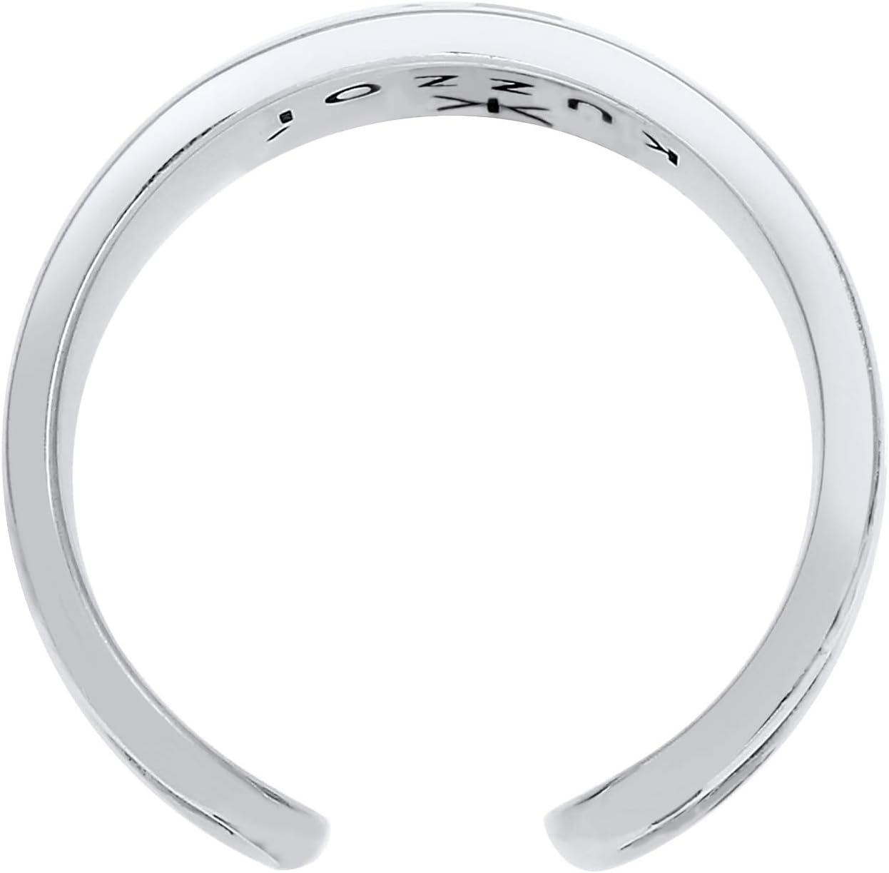Thumbnail 2 de Kuzzoi Herrenring 10 mm offen verstellbar aus 925 Sterling Silber (Vintage Look)