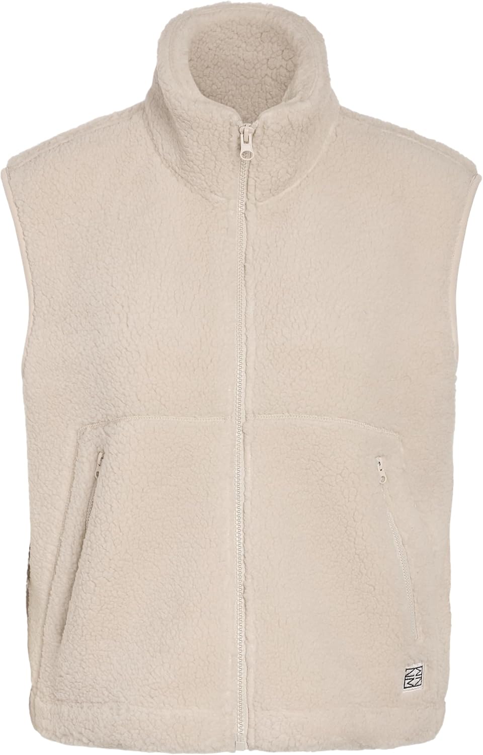 Detalle de NOISY MAY Damen Nmmasey Short Teddy Vest FWD Noos – Weste mit hohem Kragen für jugendlichen Stil