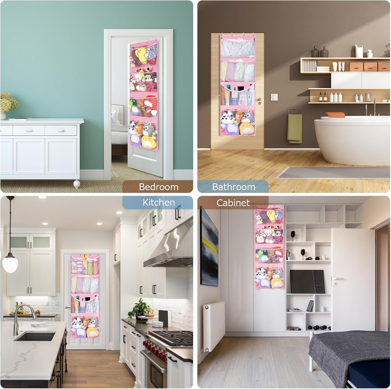 Thumbnail 6 de Organizzatore Per Portaoggetti Per Animali Di Peluche: Organizer A Rete da Appendere per Camerette e Bagno