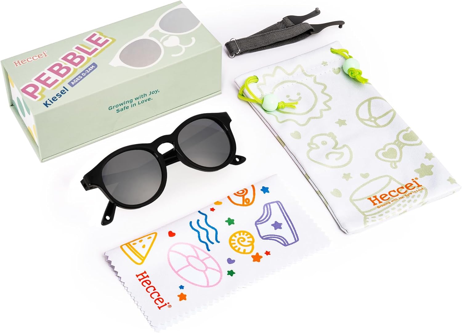 Thumbnail 4 de HECCEI Baby Sonnenbrille 0–24 Monate – polarisiert mit UV-Schutz, flexibles TPE-Gestell
