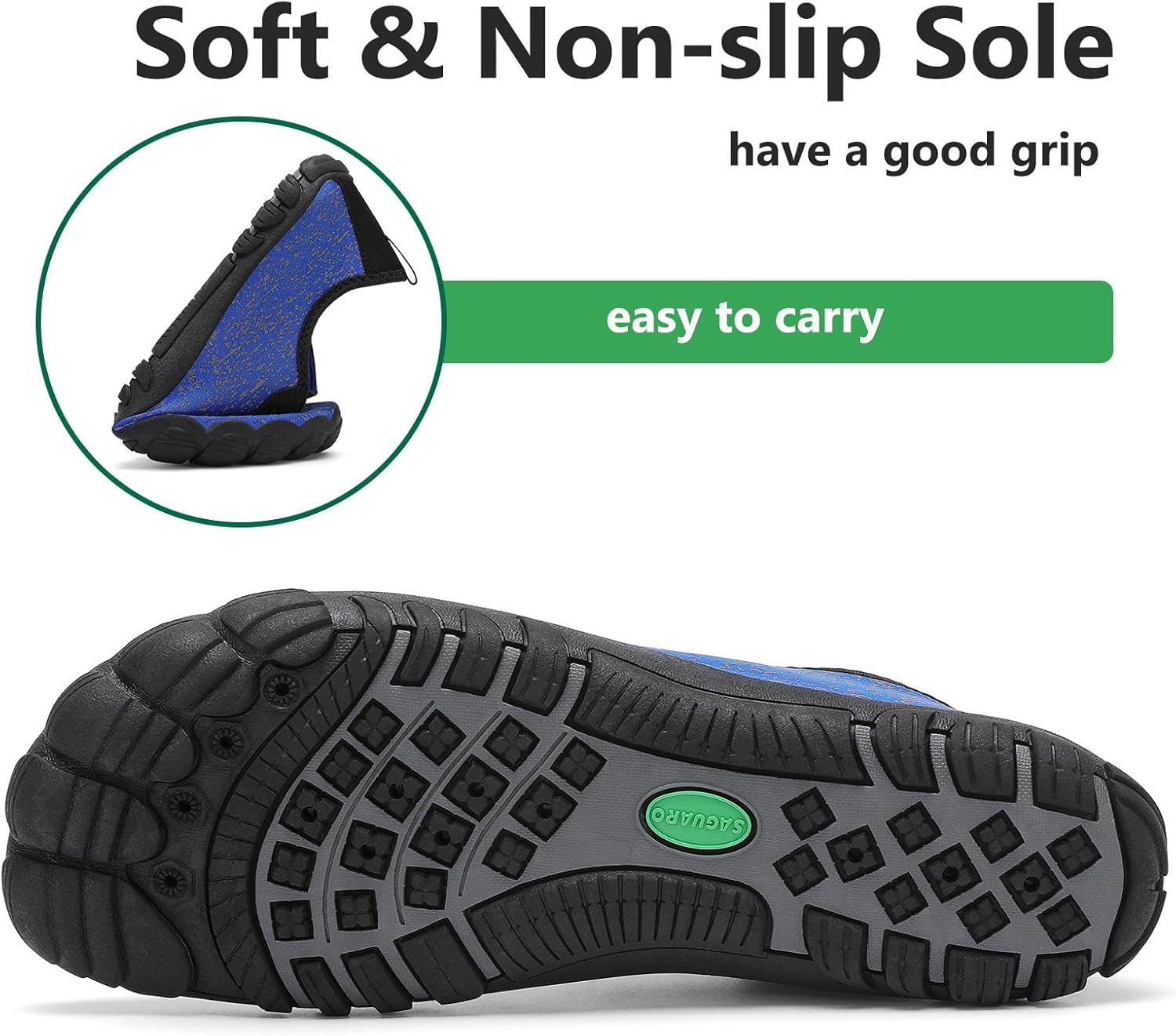 Thumbnail 6 de SAGUARO chaussures pour sport aquatique à semelle épaisse (mixte adulte) – respirantes et à séchage rapide