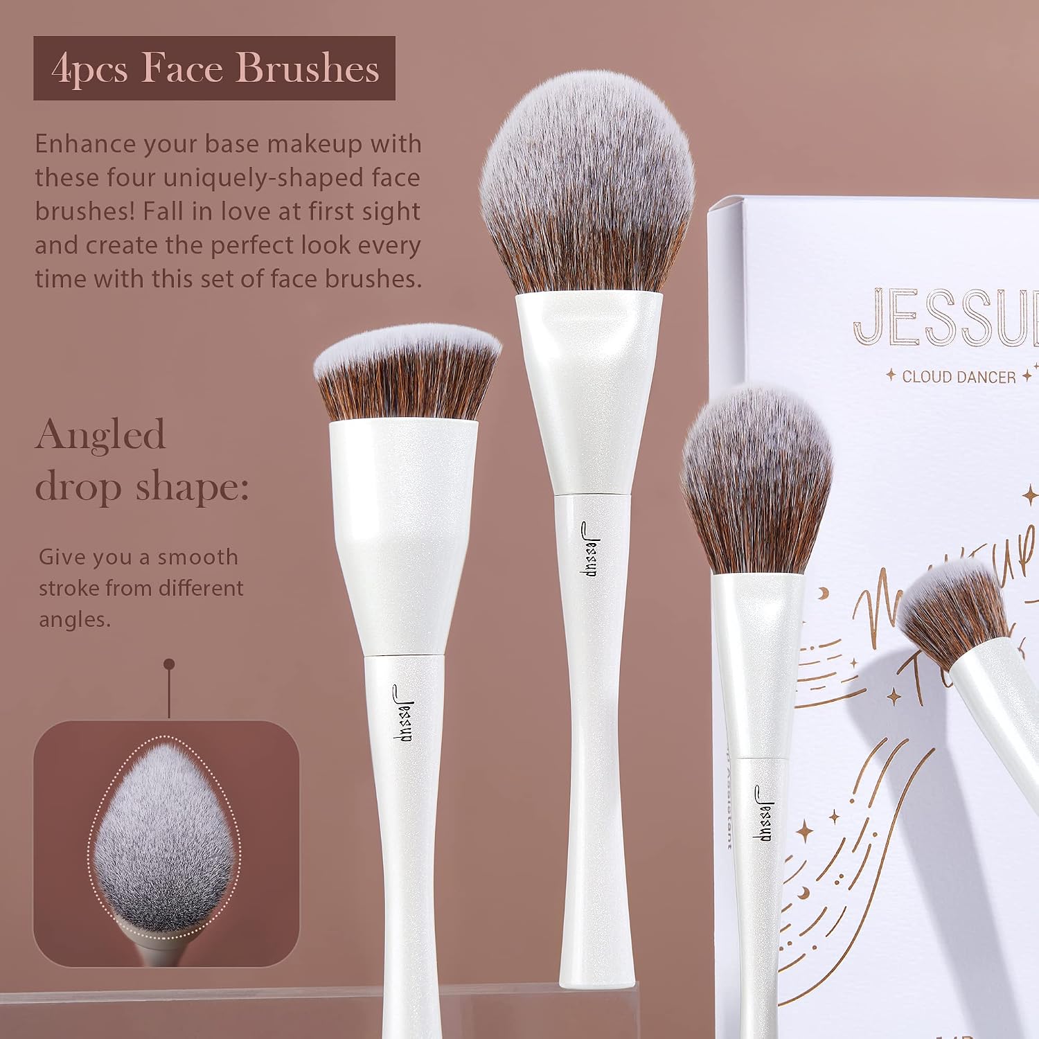 Detalle 2 de Jessup Pennelli Trucco 14 pezzi Premium sintetico