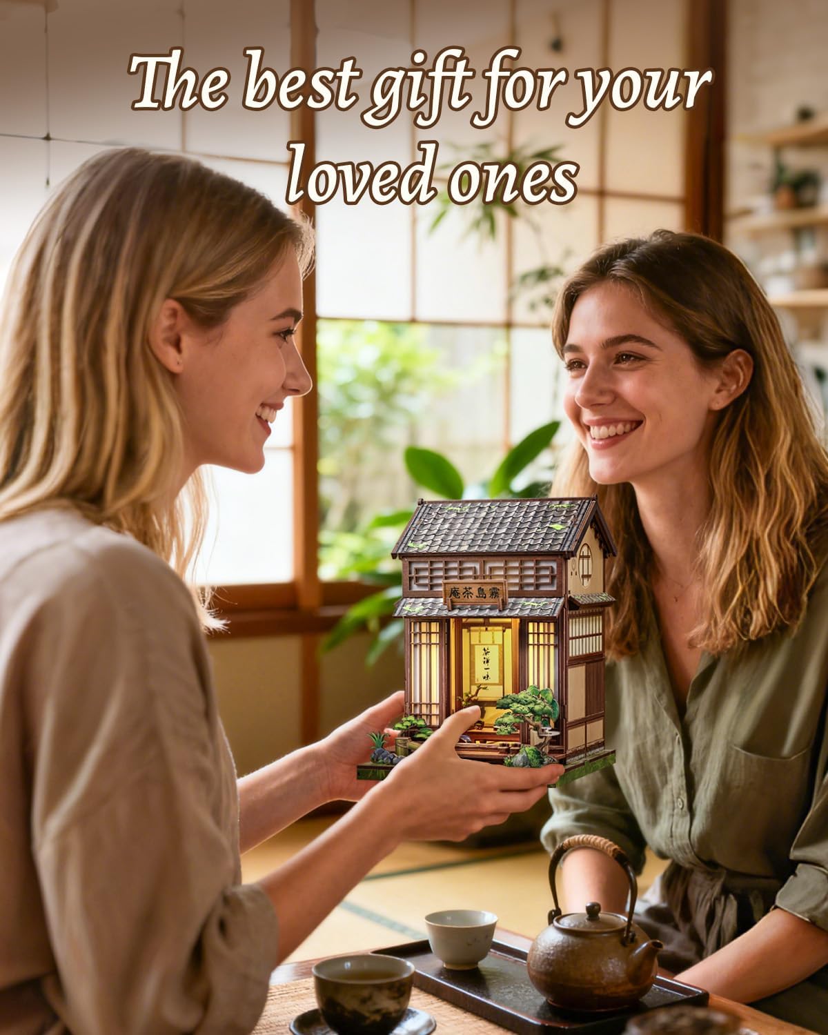 Thumbnail 6 de CUTEBEE Book Nook Kirishima Cha-an — Japanese Tea House DIY Mini Dollhouse Kit for Adults
