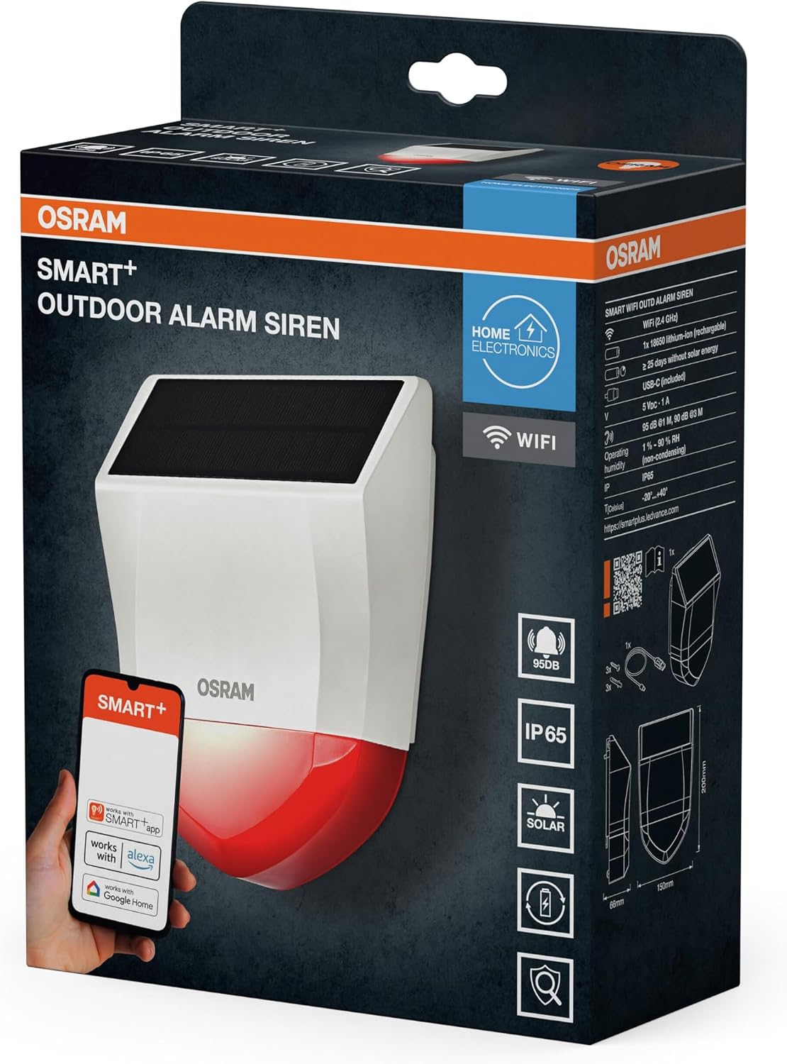 Thumbnail 1 de Osram SMART+ Outdoor Siren with WiFi Technology: Sirena esterna intelligente con notifiche SMART