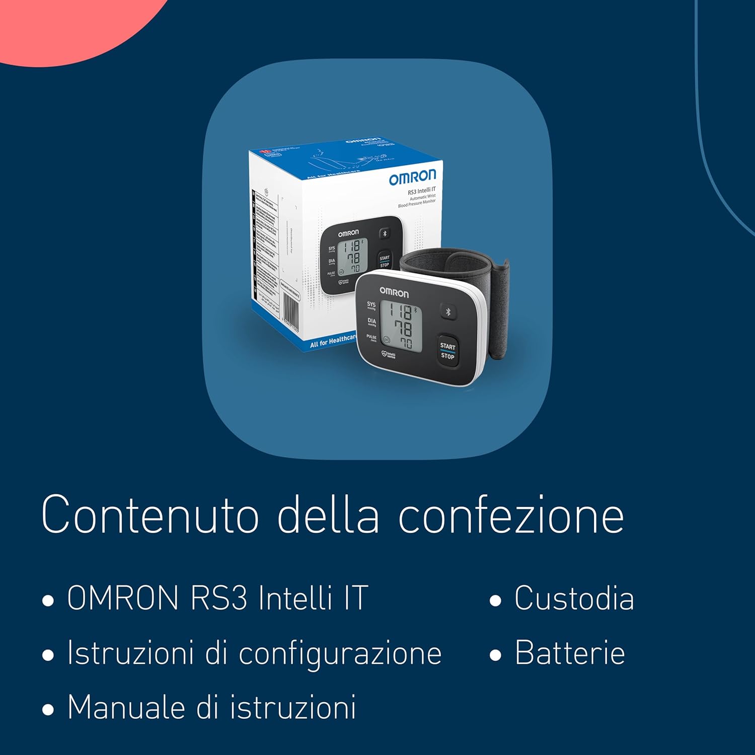 Thumbnail 6 de OMRON RS3: Misuratore di Pressione Arteriosa da Polso con Bluetooth – misure affidabili e monitoraggio