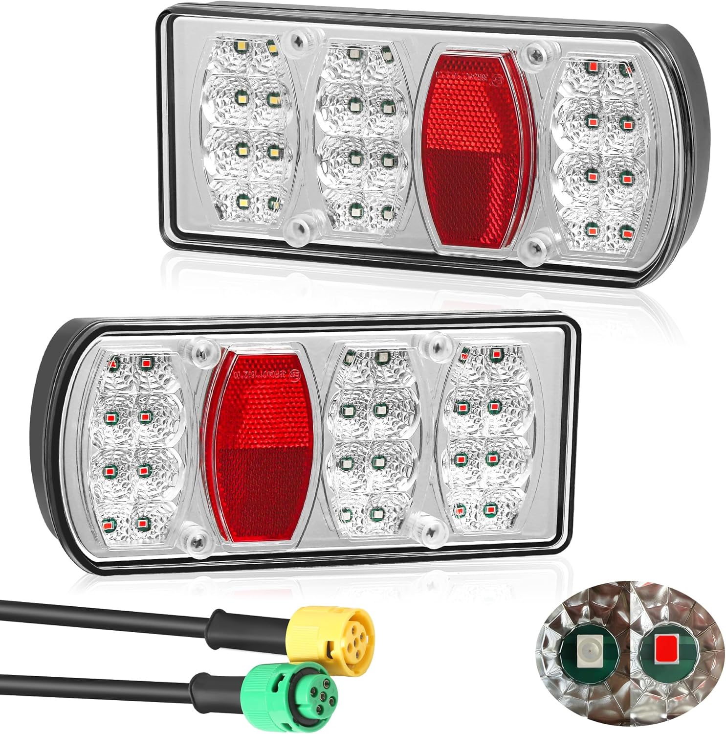 Detalle de DARKGUARD LED Trailer Tail Lights 12V/24V – 7 Functions, IP65, 5-Pin Bayonet Connector