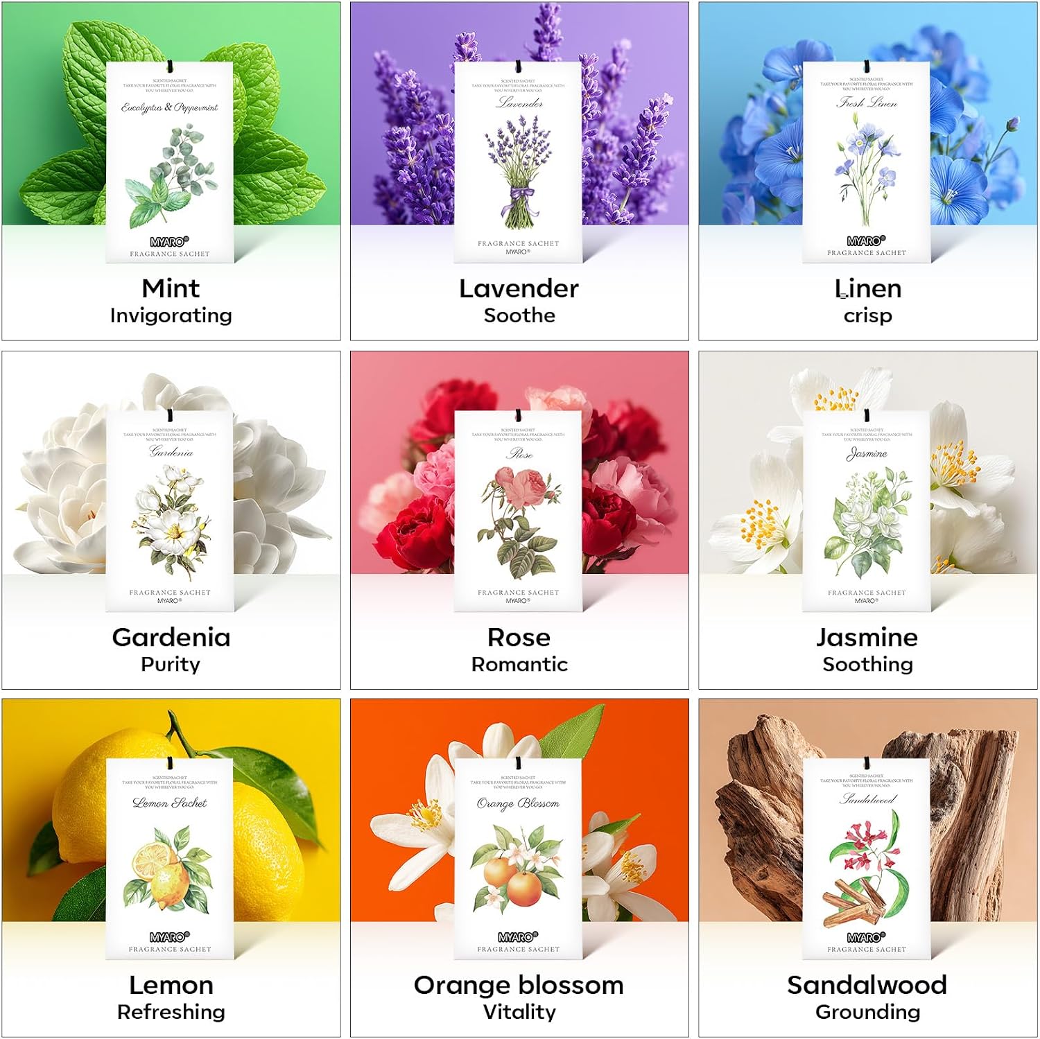 Thumbnail 5 de MYARO Rose Scented Sachets 12-Pack โ Room Freshener ๐