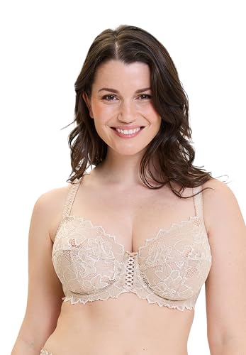 Detalle de Sans Complexe - Arum, Soutien-Gorge Emboitant en Dentelle avec Armatures, 85F, Skin