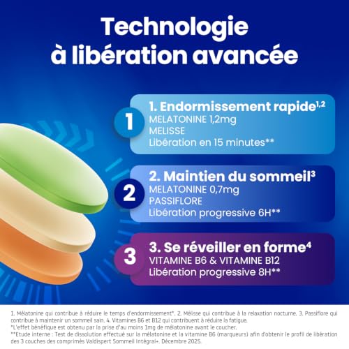 Detalle de VALDISPERT Sommeil intégral - Mélatonine Extra Fort 1,9 mg - 30 nuits