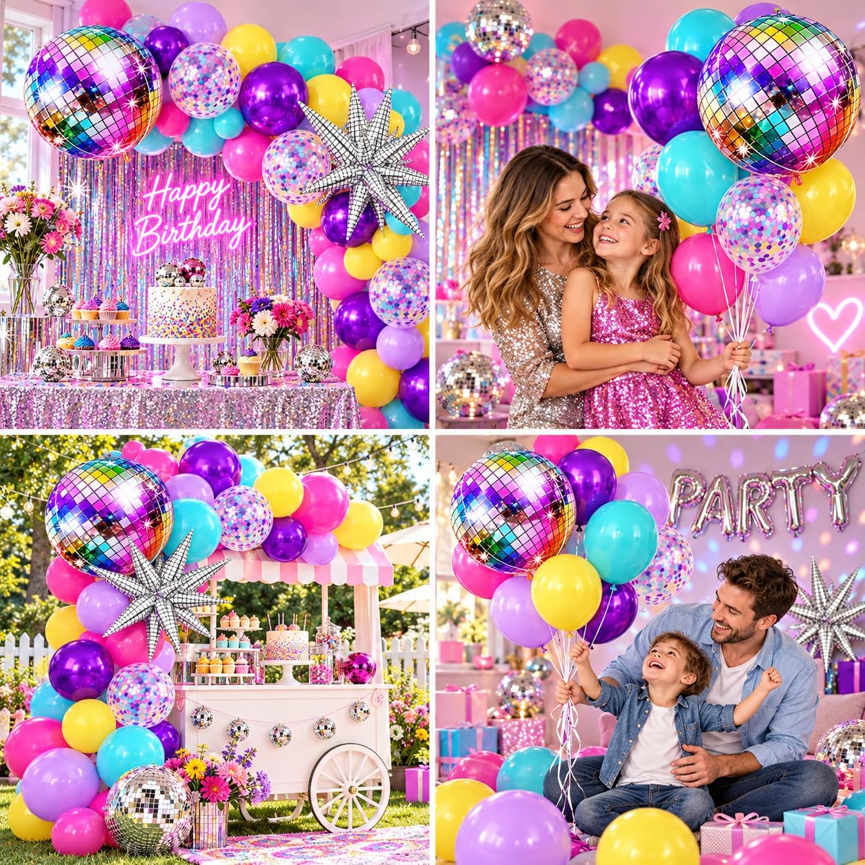 Thumbnail 6 de FEYG 12-Inch Balloon Set, 32 Count, with Confetti and 18-Inch Foil Balloons