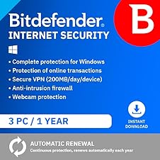 Detalle de Bitdefender Internet Security 2026 for 3 Devices (1 Year) – Activation by Email