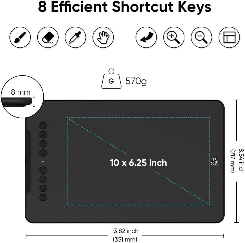 Detalle de XPPen Deco 01 V3 10 x 6.25in drawing tablet
