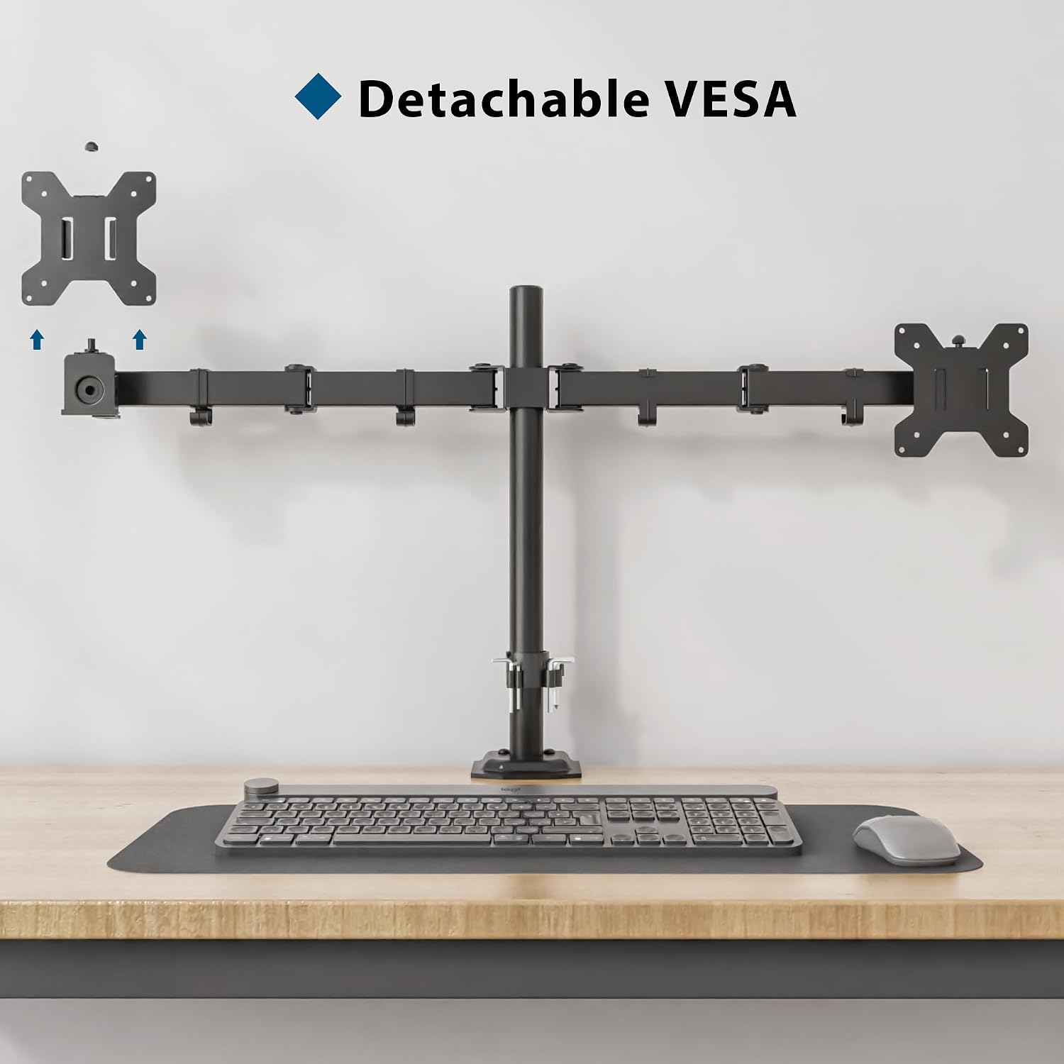 Detalle 2 de BONTEC Monitor Halterung 2 Monitore 13-27 Zoll