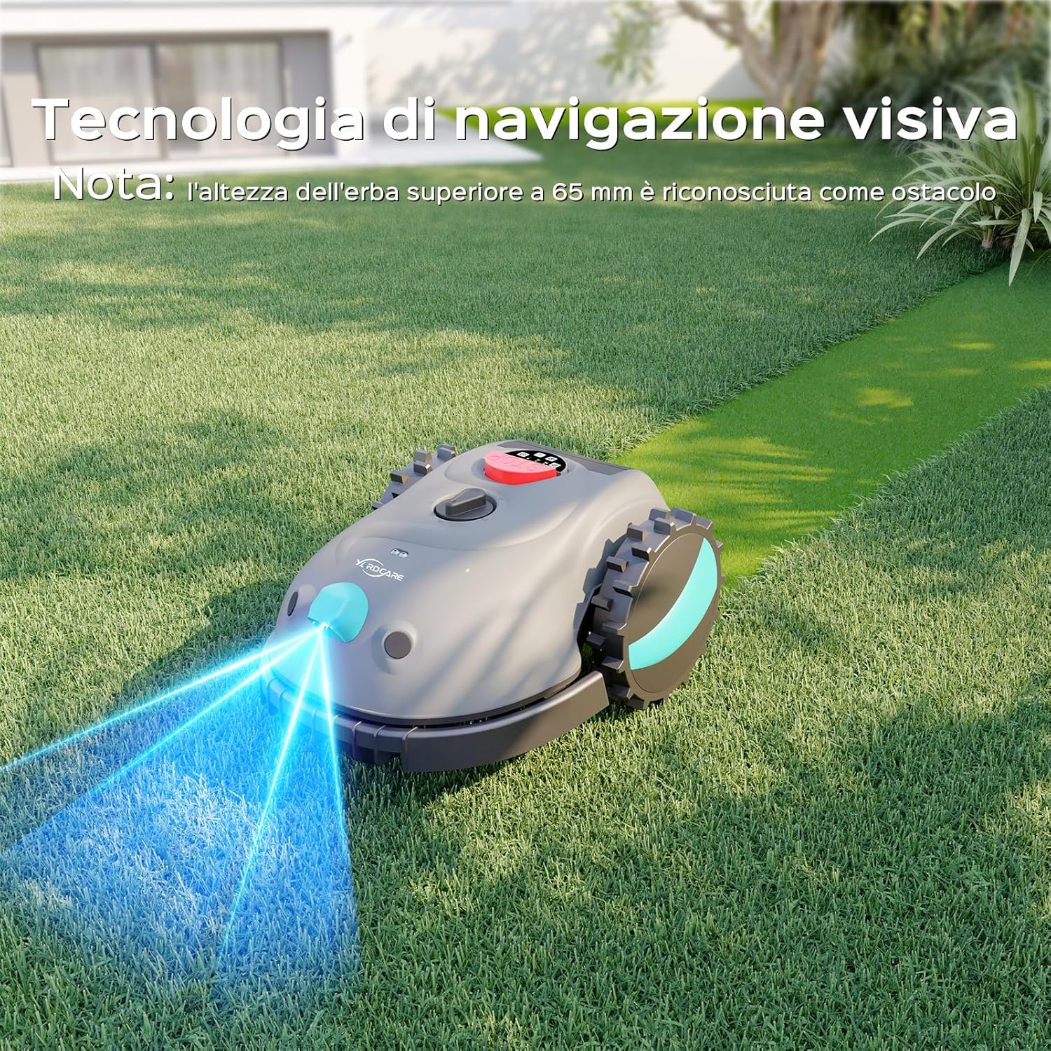 Thumbnail 3 de YARDCARE V100 Robot Tagliaerba senza filo con navigazione visiva e gestione ostacoli