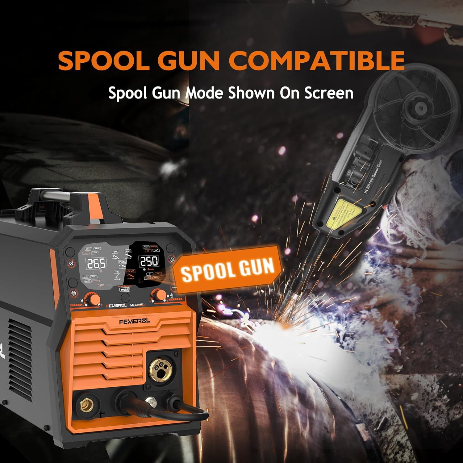 Thumbnail 4 de 250A Aluminum Pulsed MIG Welder 7-in-1 Multiprocess ⚙