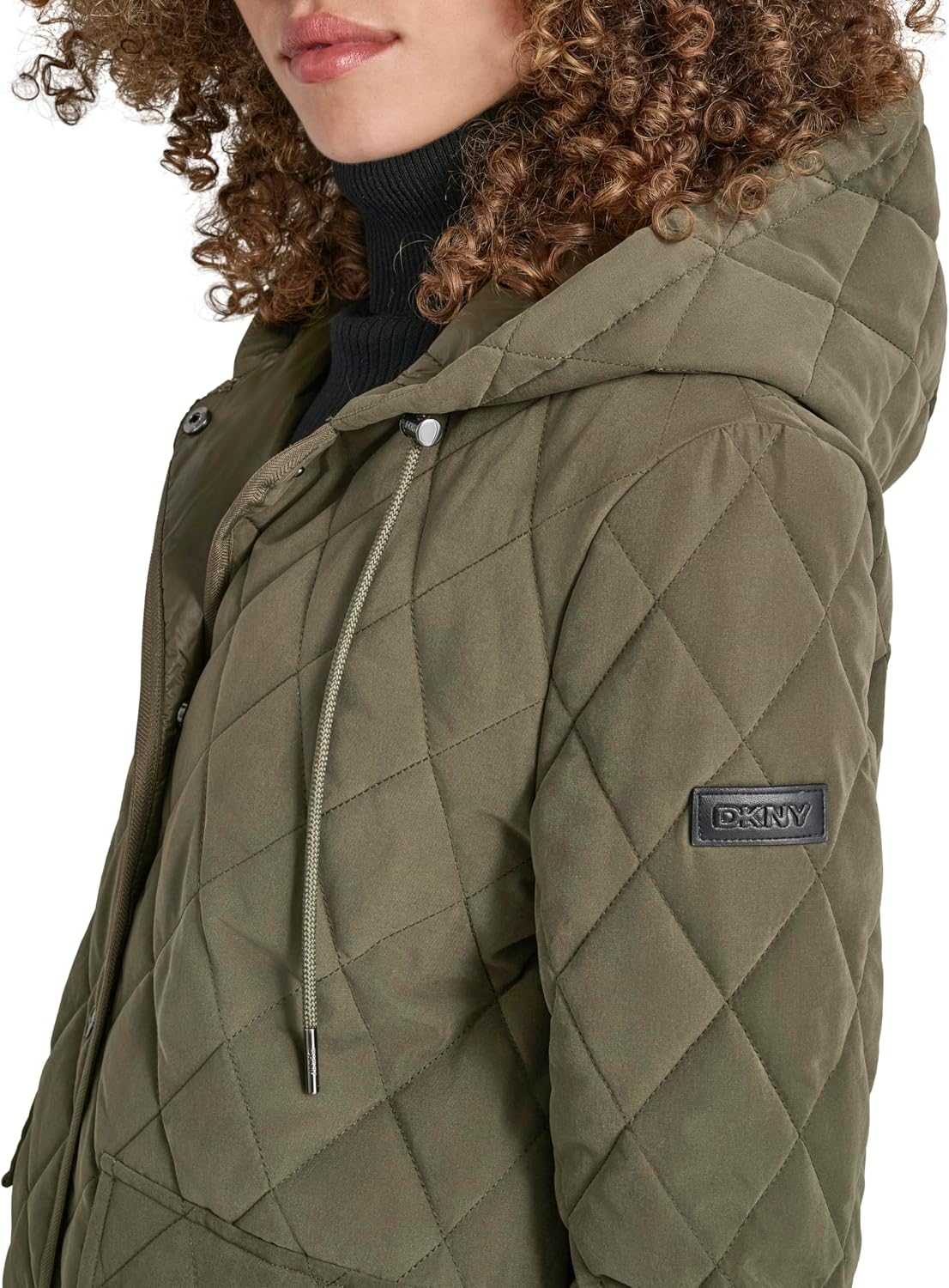 Thumbnail 5 de DKNY Hooded Microfiber Barn Coat