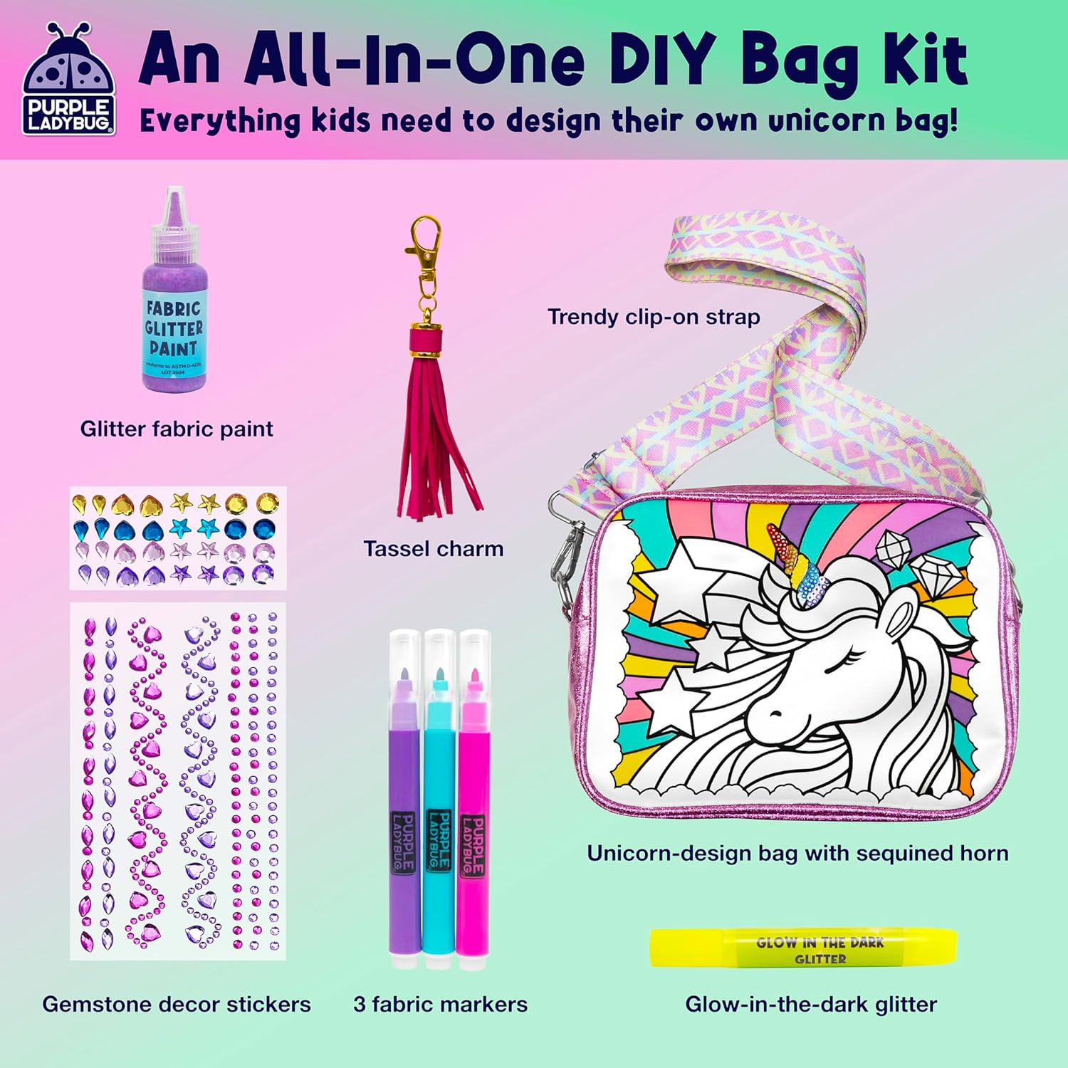 Thumbnail 2 de Unicorn crossbody craft kit for kids