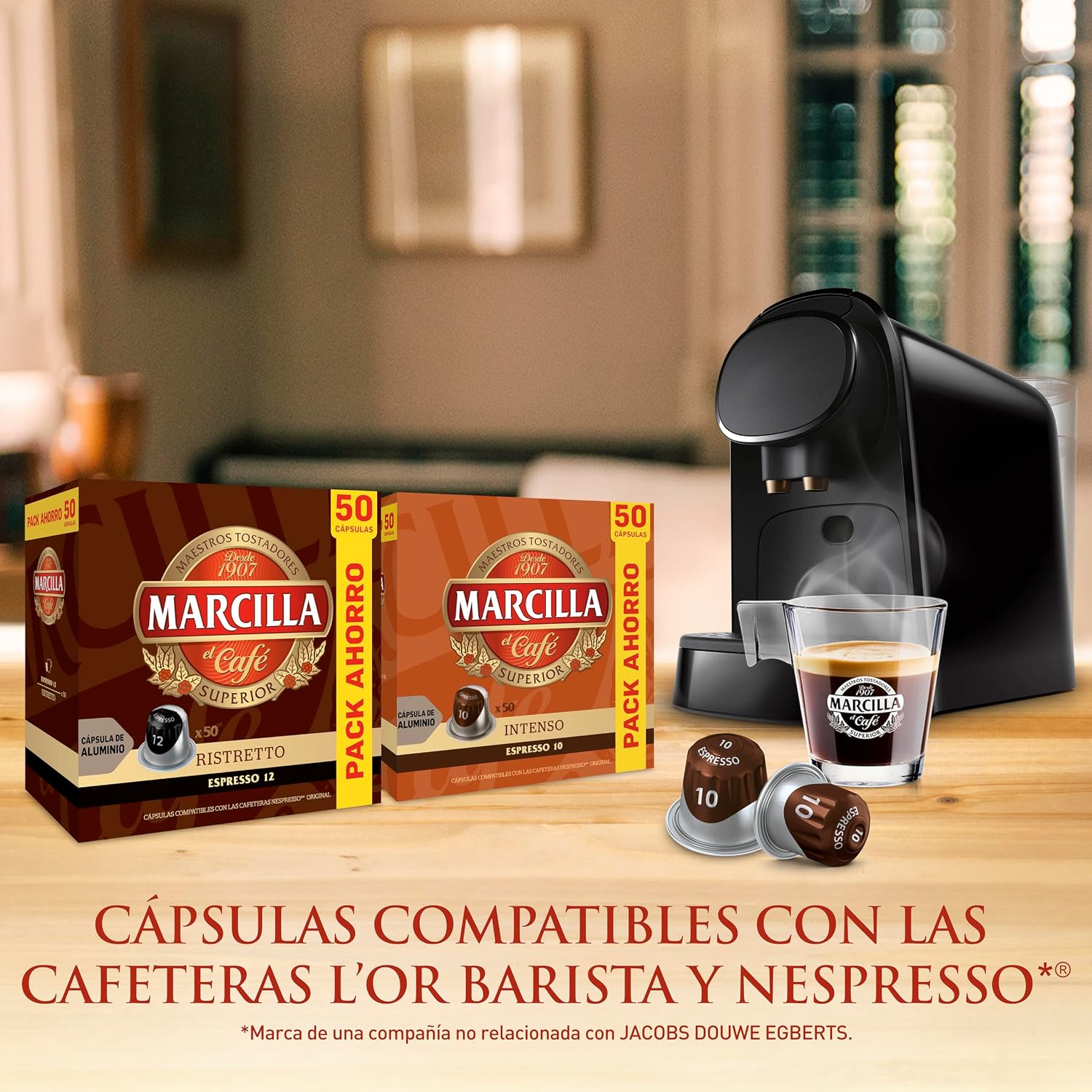 Detalle 2 de Marcilla Cápsulas de Café Ristretto Intensidad 12 — 50 cápsulas compatibles Nespresso
