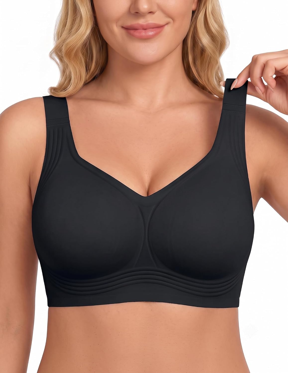 Detalle de PoseFree Seamless Wireless Supportive Bra Full Coverage