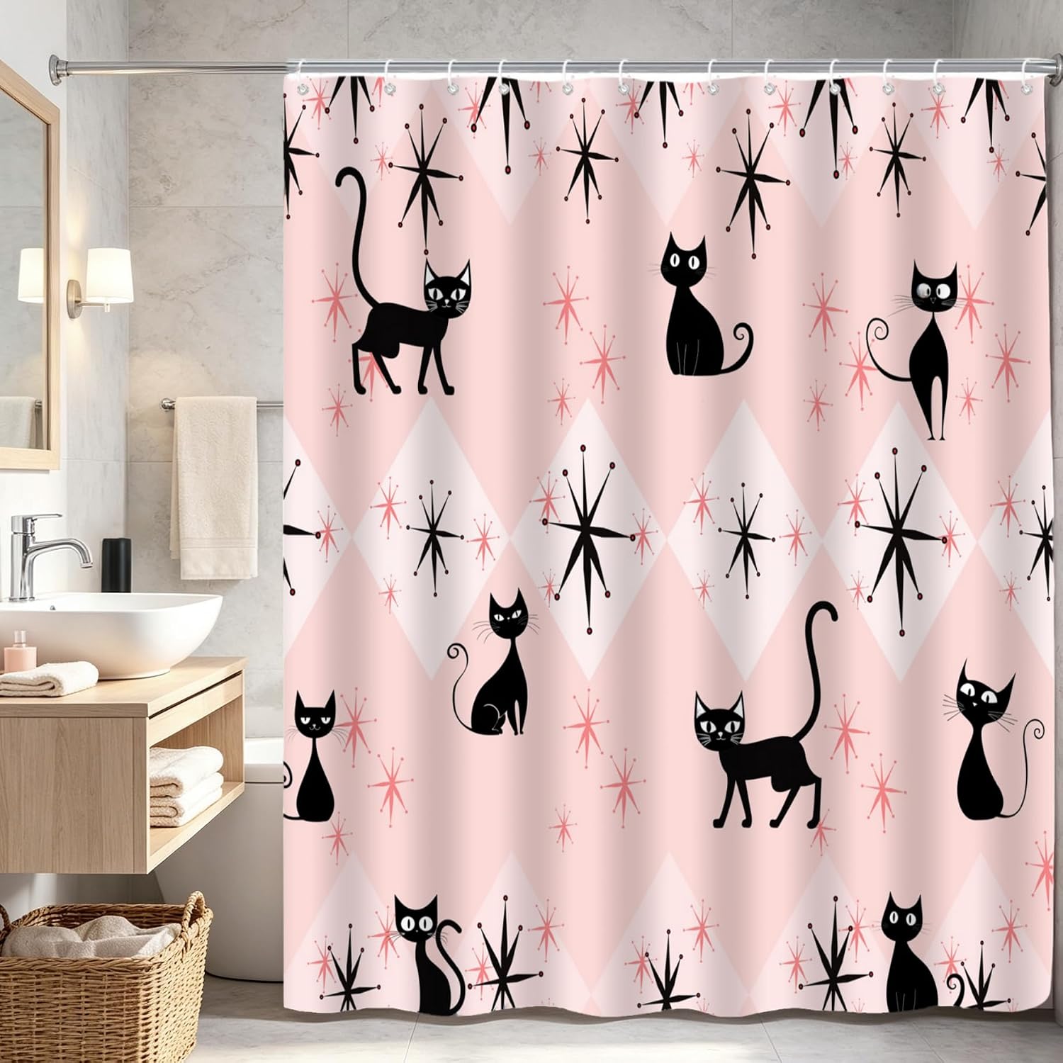 Detalle de Polyester Shower Curtain, 70 × 70 in