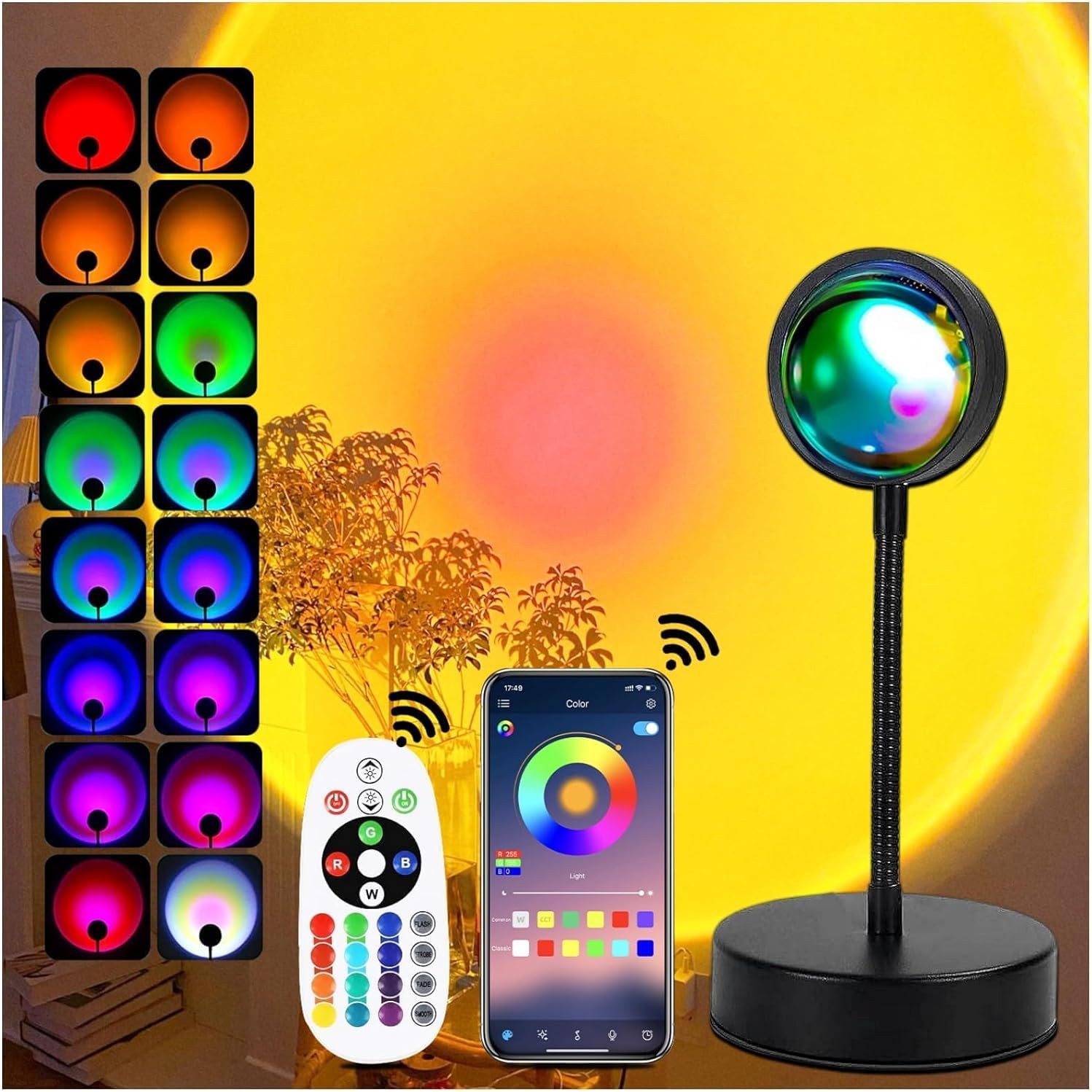 Detalle de xoddi Sunset Lamp 10W RGB Projektor 🌅