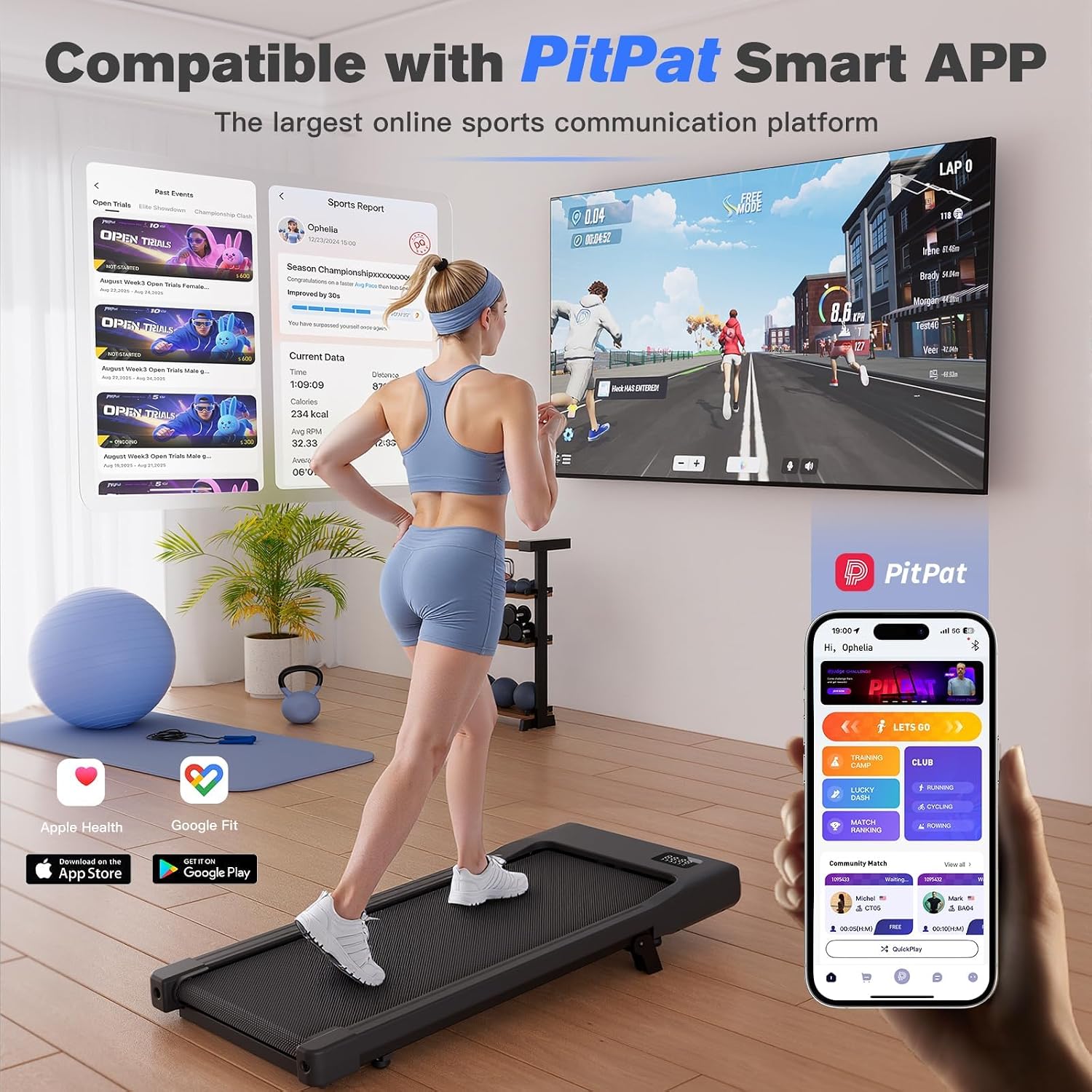 Thumbnail 6 de Lacuffy BA Walking Pad Treadmill with 6% Incline and 2.5 HP Motor