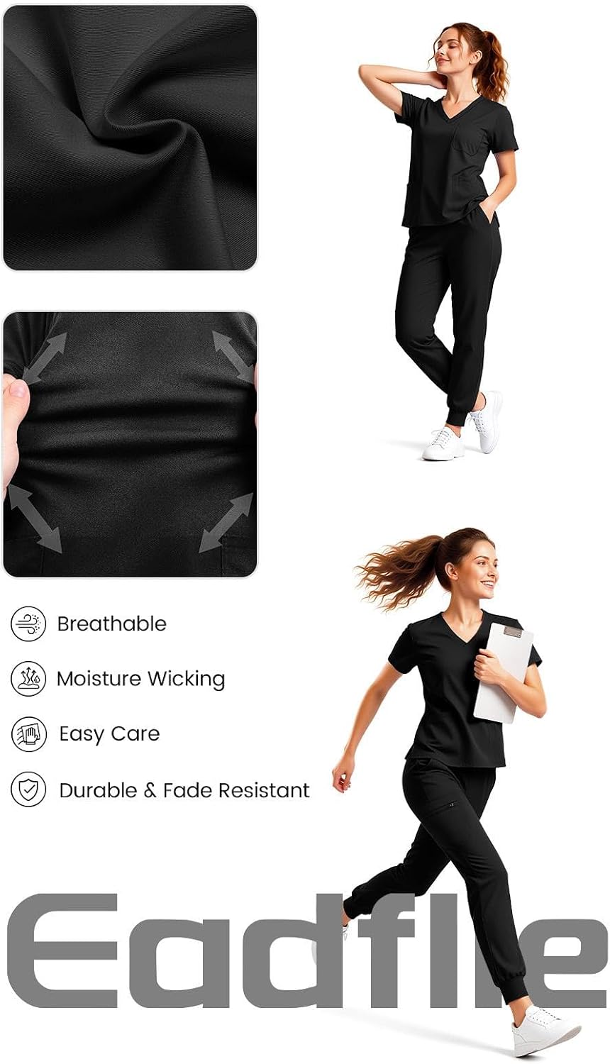 Thumbnail 6 de Eadflie Women's Scrub Set with 9 Pockets