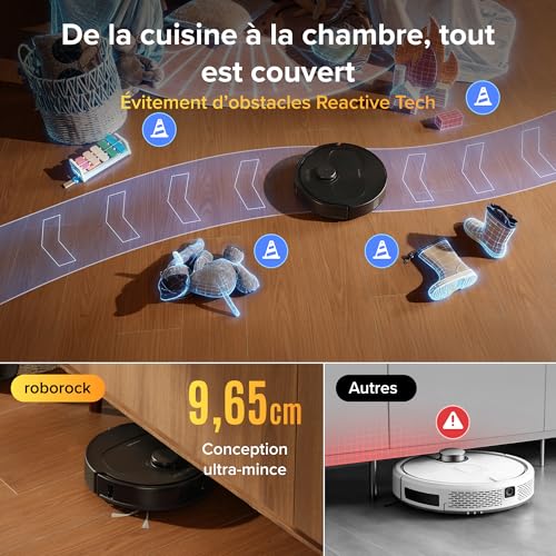 Detalle de roborock Qrevo S Pro Set : Robot aspirateur laveur anti-enchevêtres et station tout-en-un